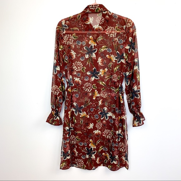 Fall Colored Sheer Zara Dress - Picture 7 of 12